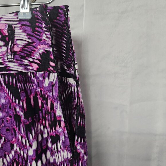 East 5th Purple Black Boho Skirt Linen Blend Abstract Dark Academia Artsy 14 - Picture 5 of 10